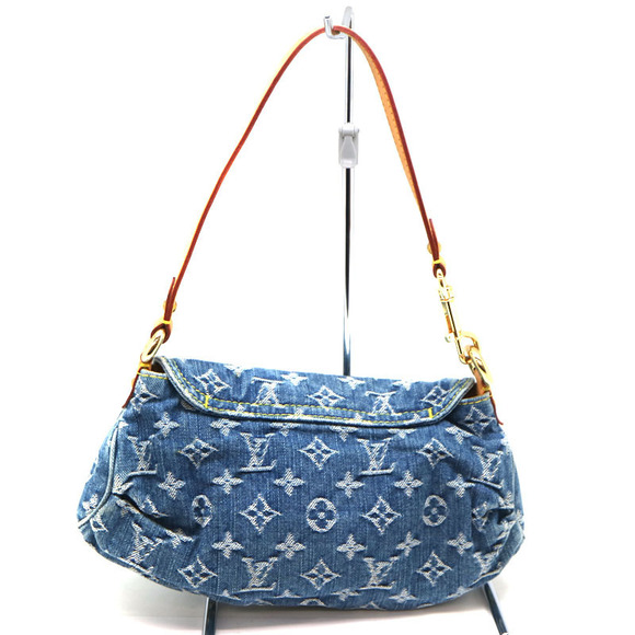 LOUIS VUITTON Mini Pleaty Monogram Denim Blue LV Handbag Bag - Picture 4 of 7